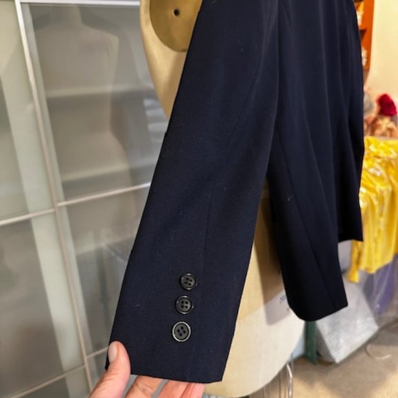 Kids Lands End Two Button Jacket Size 12 Navy Blue with Pockets - Picture 5 of 5